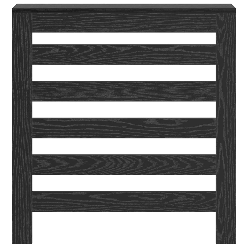 Copertura Radiatore Rovere Nero 78x20x82 cm Legno Ingegnerizzato