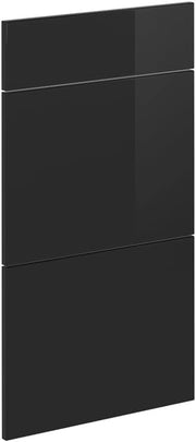 Frontale cucina R-Line, Nero lucido, 39.6 x 71.3 cm frontale del mobile per mobile base con cassetti