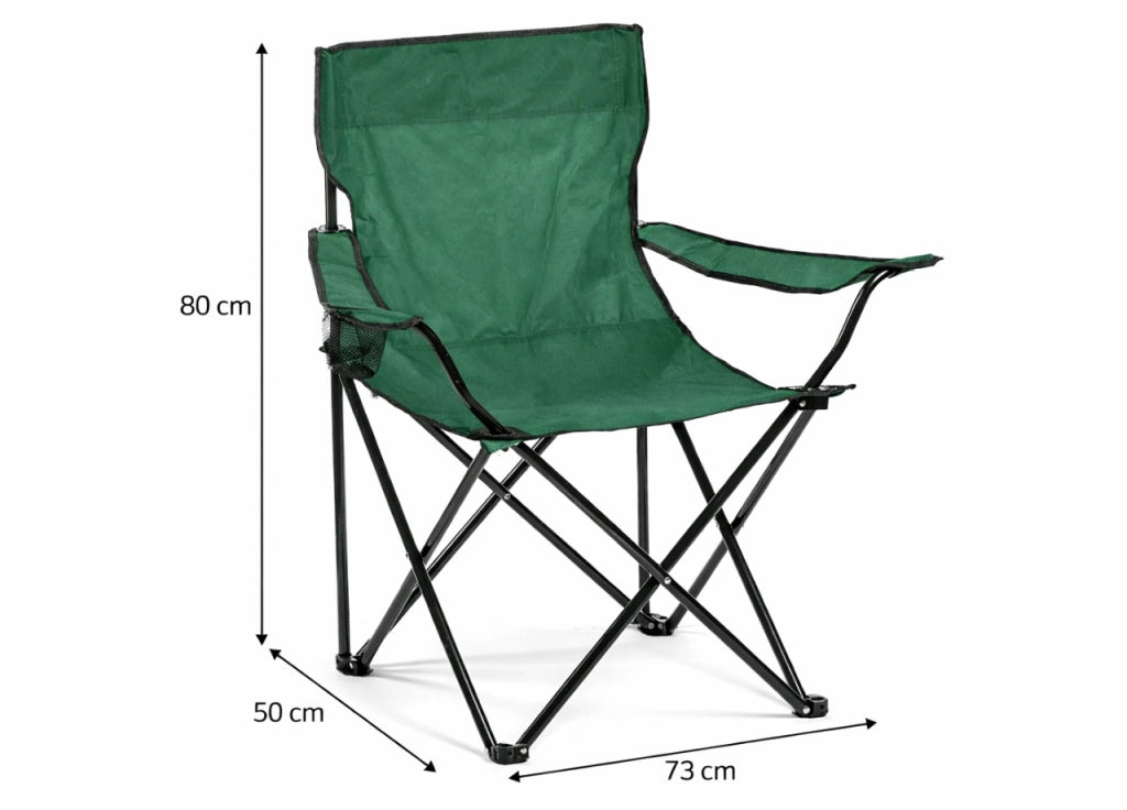 Sedia Camping Spiaggia Pieghevole Con Schienale Da Giardino Modello Randazzo - Randazzo - Verde