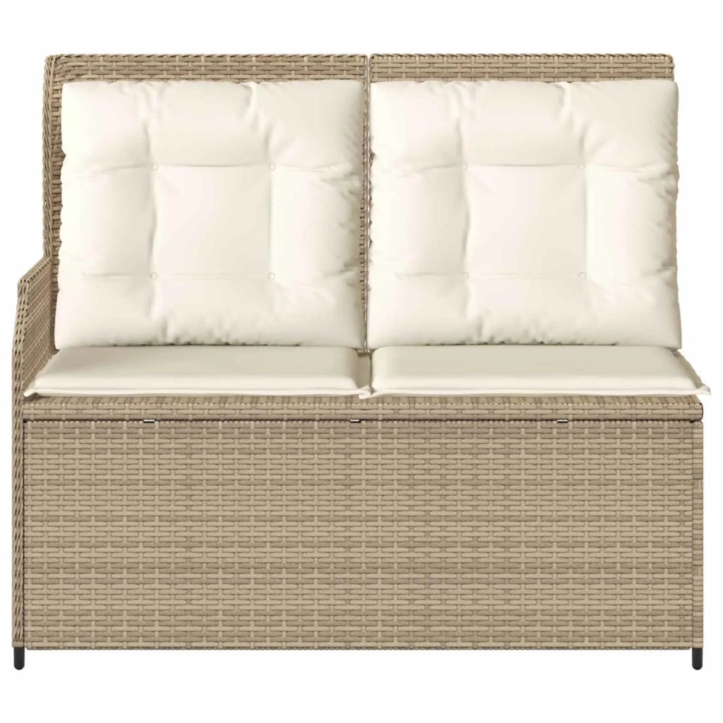 Panchina da giardino Beige polyrattan