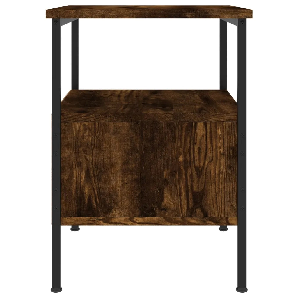 Comodini 2 pz-Set di 2 Tavolino da notte Rovere Fumo 34x36x50 cm in Legno Multistrato
