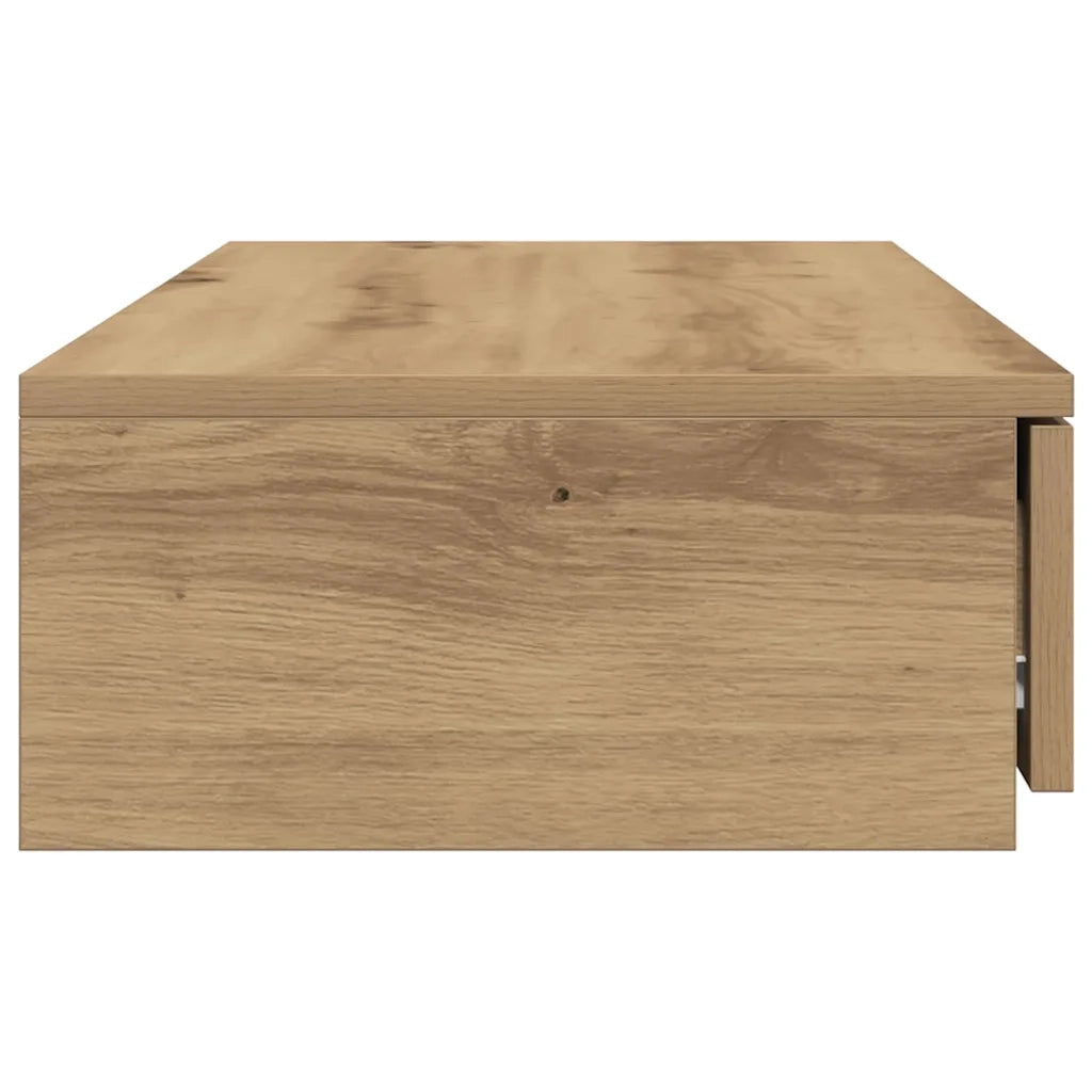 Cassetti per letto | Comodino | Armadio da Notte | Mobiletto da notte Rovere artigianale 75 x 36,5 x 16,5 cm