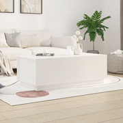 Tavolino da Salotto Bianco 100x50x35 cm Legno Massello di Pino cod mxl 26415