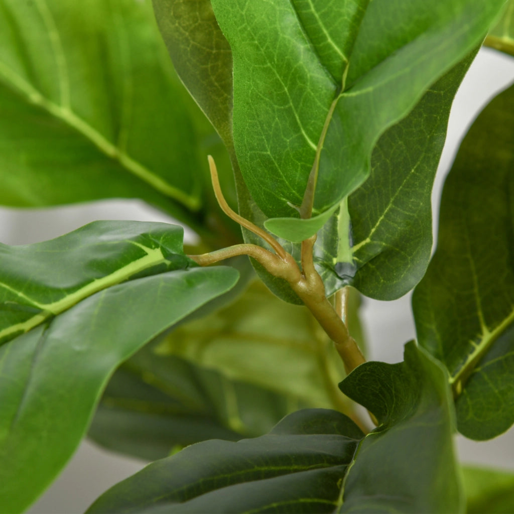 Ficus Artificiale per Interni ed Esterni, Pianta Artificiale Realistica con 78 Foglie, 130cm