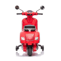 Moto Elettrica per Bambini Licenza Piaggio Vespa GTS Super con Batteria 12V e Luci LED Rosso