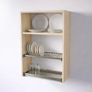Pensile Scolapiatti H 90X L 60X P 33 Completo Di Scolapiatti In Acciaio Inox. Spedizione In Kit In Colore Rovere