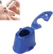 Strumento portatile per applicazione gocce oculari con guida autodrop per conteneri.