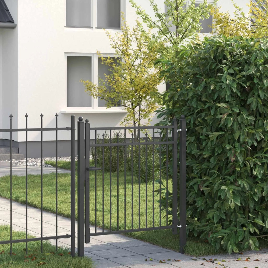Cancello per recinzione HORST 100 x 100 cm Metallo Nero CFW1472123