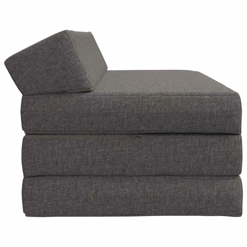 Divano Letto Pieghevole Grigio Chiaro 120 x 60 x 49 cm Tessuto