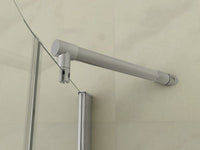 Box doccia Cristallo 8 mm - Semicircolare doppio battente (trasparente) - Misura: 80 x 80 x h195 (raggio 55cm) 