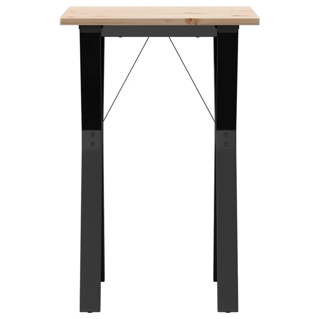 Tavolo da Pranzo Telaio a Y 50x50x75 cm Legno Pino e Acciaio 3282713