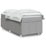 Giroletto a Molle con Materasso Grigio Chiaro100x200 cm Tessuto