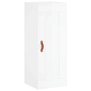 Armadietto a Muro | Mobile Parete Bianco Lucido 34,5x34x90 cm in Legno Multistrato