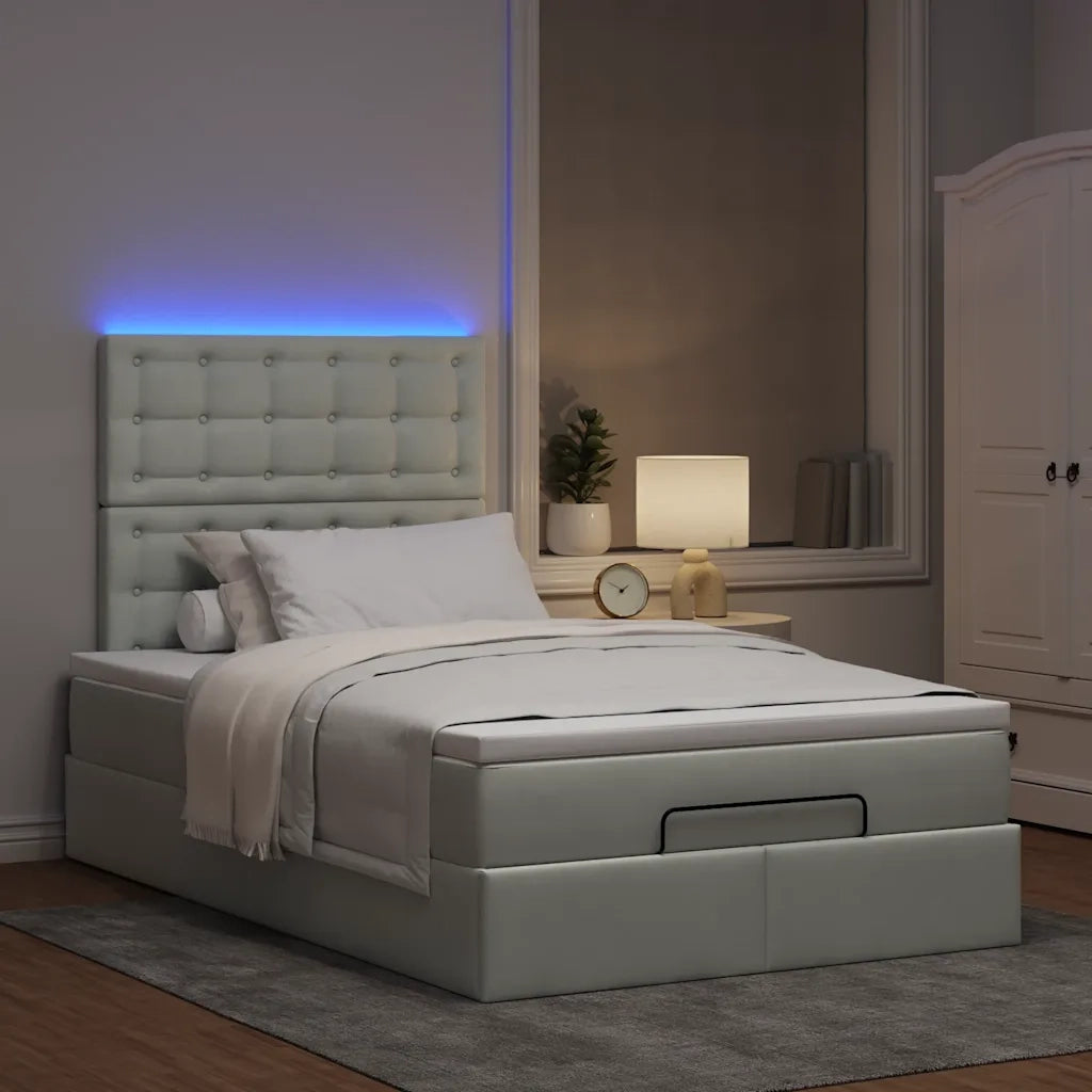 Struttura Letto Pouf con Materassi 120x190 cm Velluto 3314450