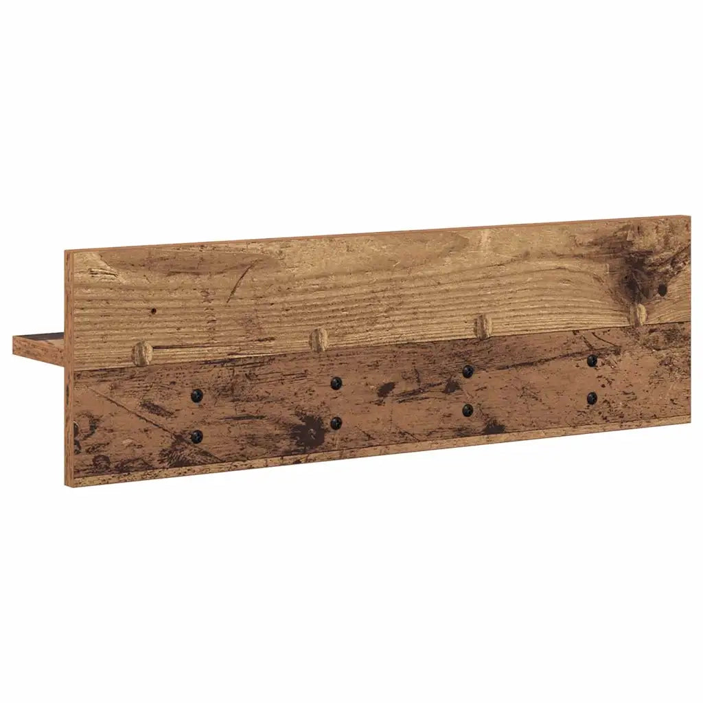 vidaXL Appendiabiti a muro Legno vecchio 60 x 10.5 x 18 cm
