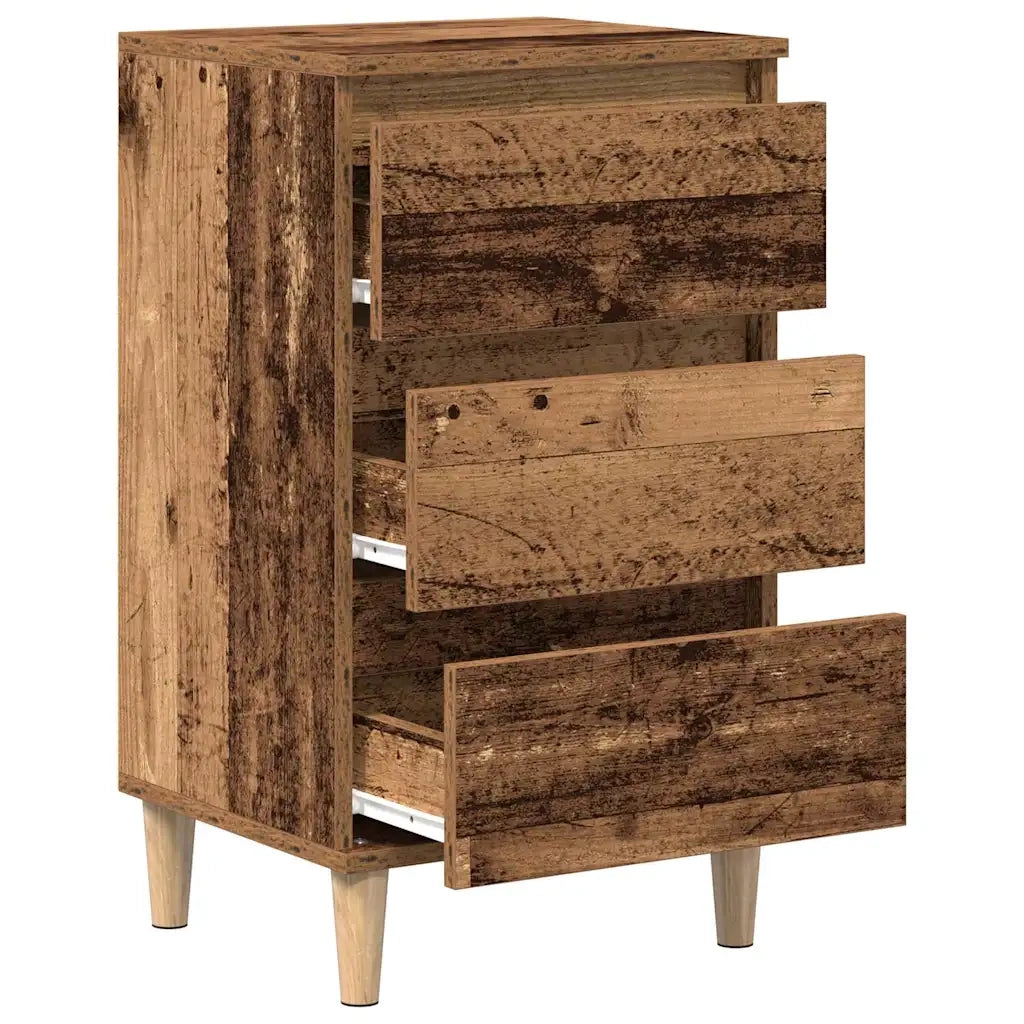 Comodino | Armadio da Notte | Mobiletto da notte con cassetto Legno vecchio 40 x 35 x 70 cm