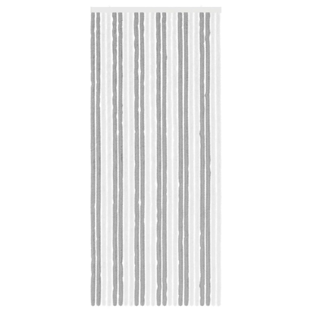 Tenda per insetti in chenille Grigio e Bianco 100 x 230 cm 42034459