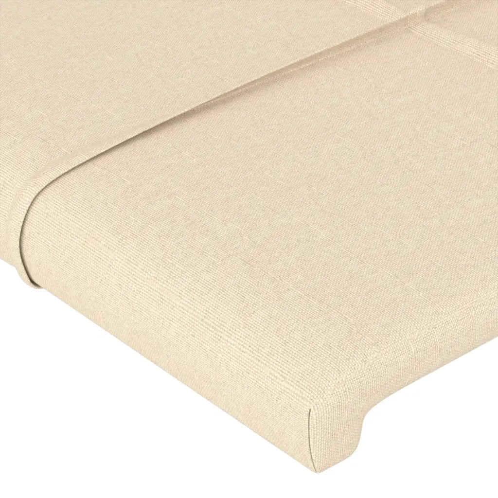 Testiera ad Orecchio Crema 163x23x118/128 cm in Tessuto 3117967