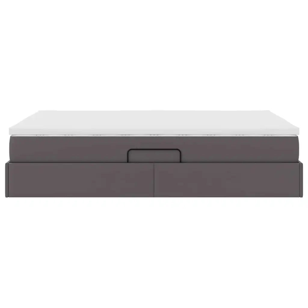 Letto con contenitore e materasso Grigio 140 x 190 cm 3370164