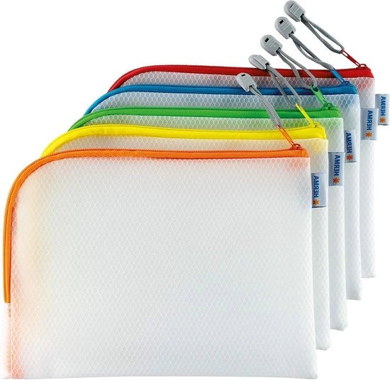 Organizzatore per cosmetici con chiusura a cerniera - Translucido - 10 pezzi - Piccola dimensione - Cassetto per stuzzicadenti - Organizzatore per trucchi