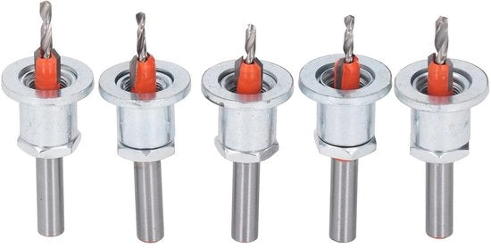 Set di punterelle a martello 5 pezzi - punterella a martello regolabile - acciaio HRC50-54 - acciaio durissimo - resistente e duraturo - profondità costante - per legno e metallo - set di punterelle