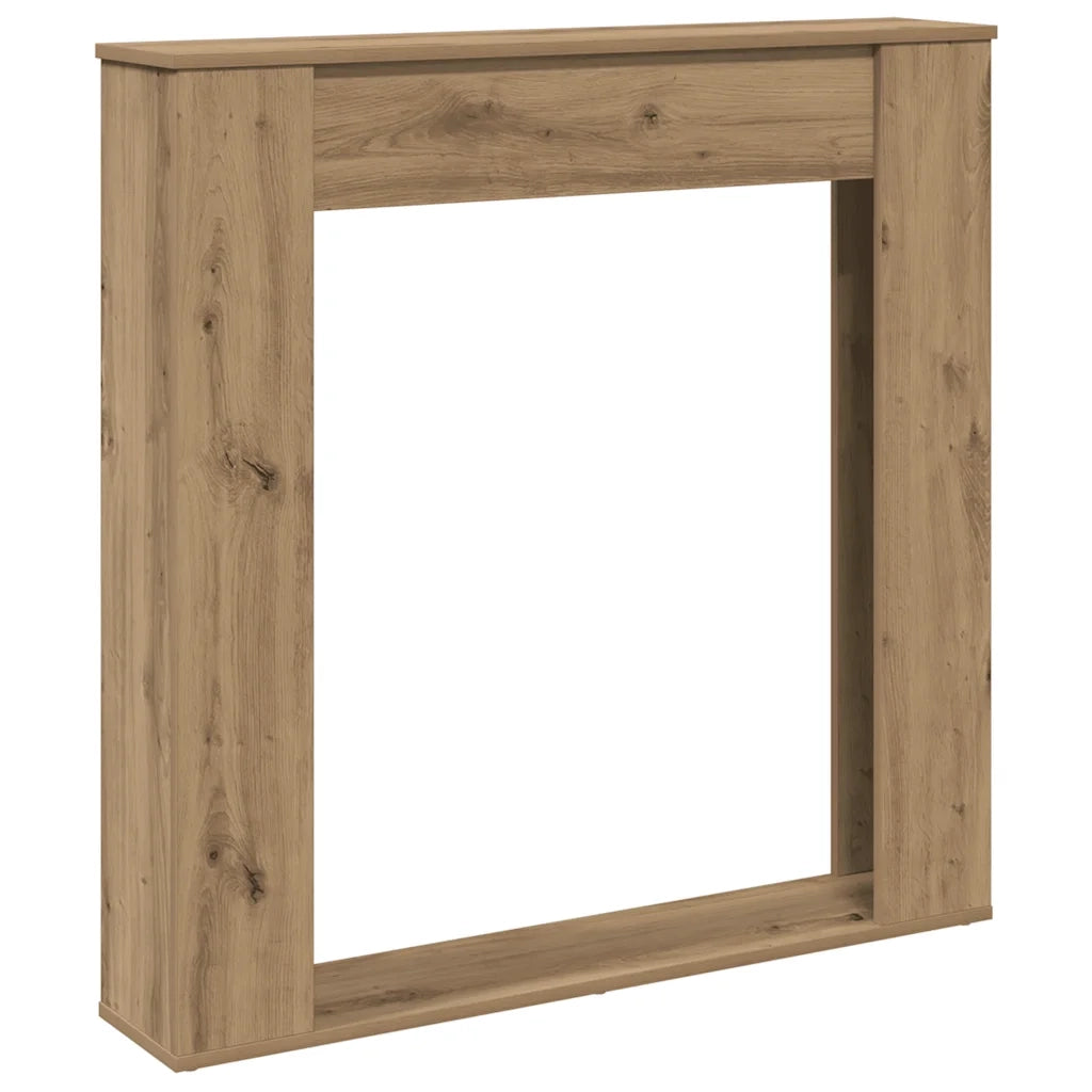 Cornice per Camino-Rivestimento per Camino Rovere Artigianale 100x20x100 cm Truciolato