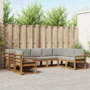 Set di divani da esterno 9 pcs Grigio Naturale e Chiaro 3366984