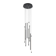 Maytoni Lampadario Moderno Light Stick 9 luci LED integrato nero alluminio diffusore acrilico