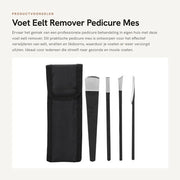 Toglierepeli Professionale - Set di Pedicure - Strumenti per Pedicure - Raschietti - Taglierini - 3 Pezzi