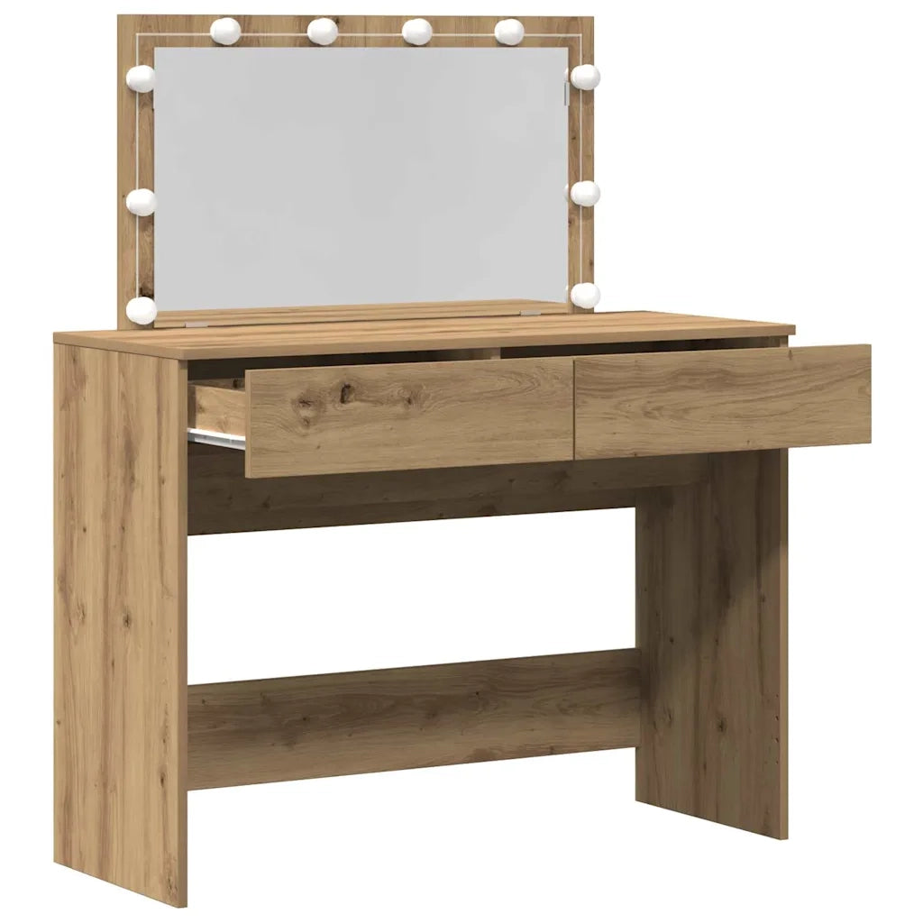 Toeletta | Tavolo da Trucco Rovere artigianale 100 x 40 x 120 cm