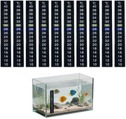 Pannelli termometrici per acquario 10 pezzi - Termometro per acquario - Sticker decorativo - Materiale duraturo - LCD - Adatto per animali domestici - Termometro per acquario