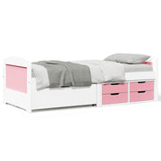 Dormeuse 5 Cassetti senza Materasso Bianco&Rosa 90x200 cm IRUN 3314683