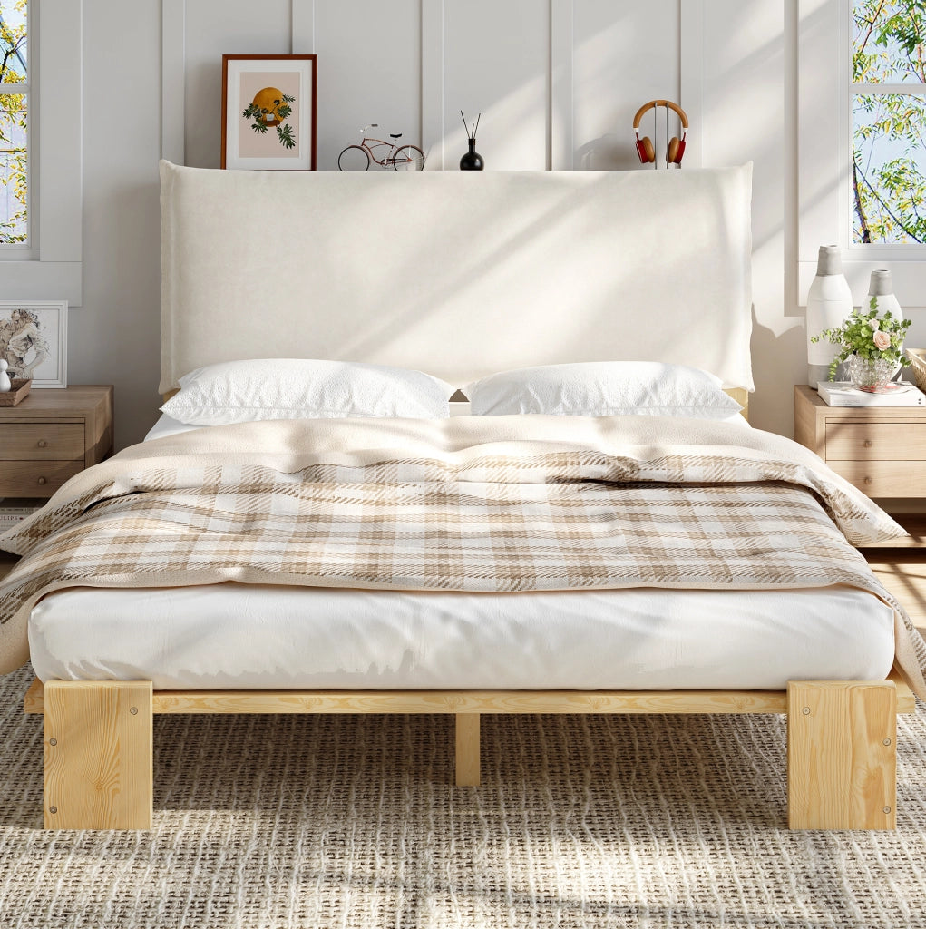Letto imbottito singolo 140x200 con testiera comfort e struttura stabile