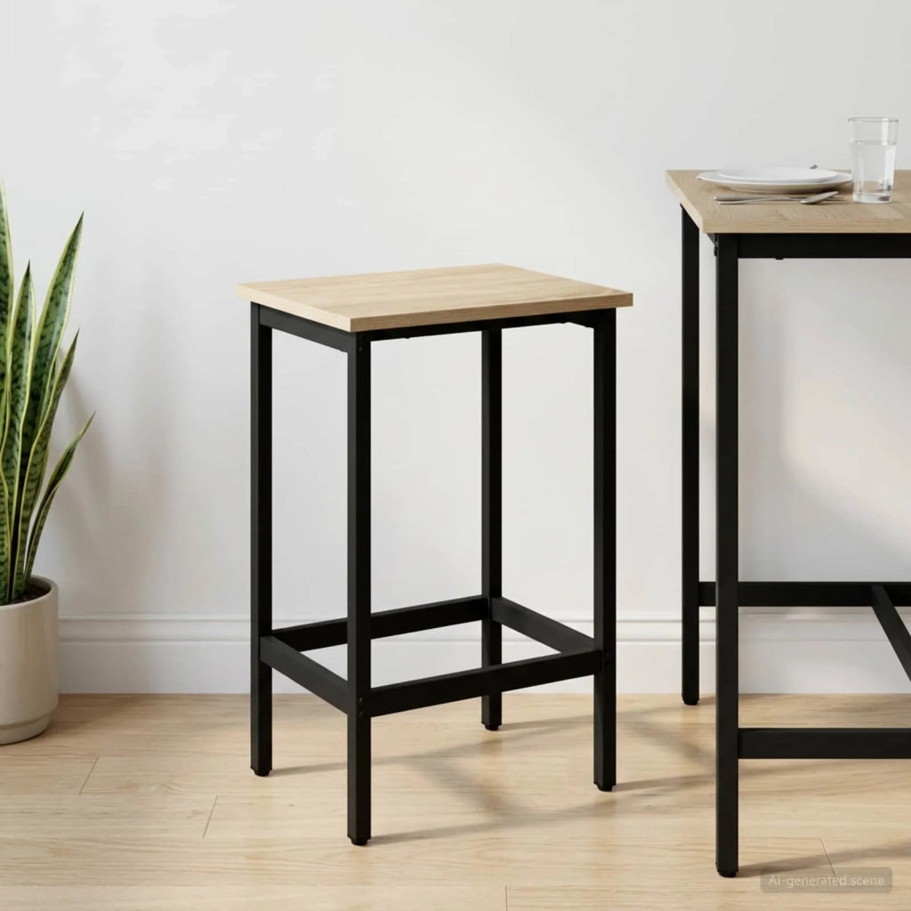 Sgabello da bar Rovere Sonoma 40 x 32 x 64 cm 8006129