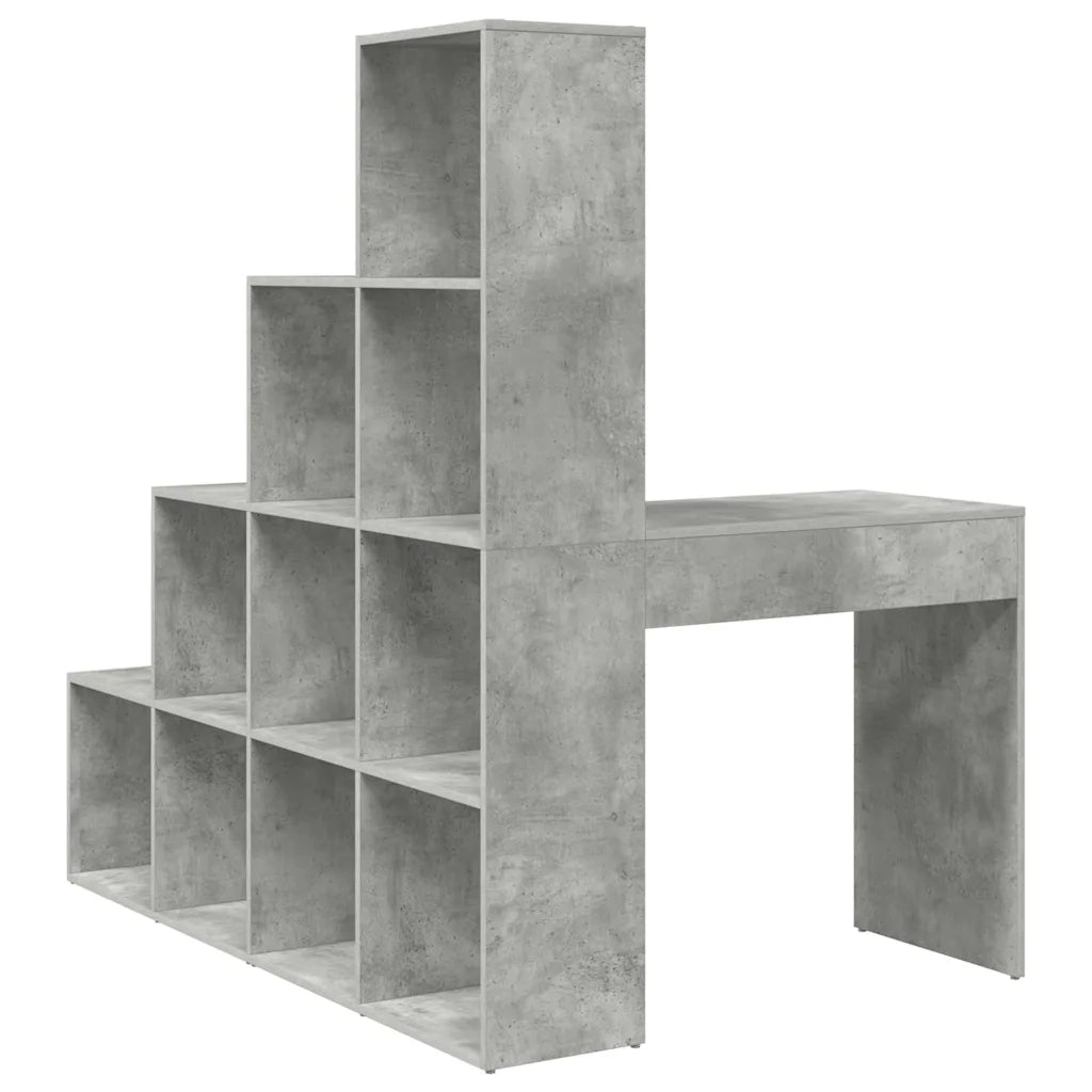 vidaXL Scrivania ad angolo Grigio cemento 101,5 x 149,5 x 149,5 cm
