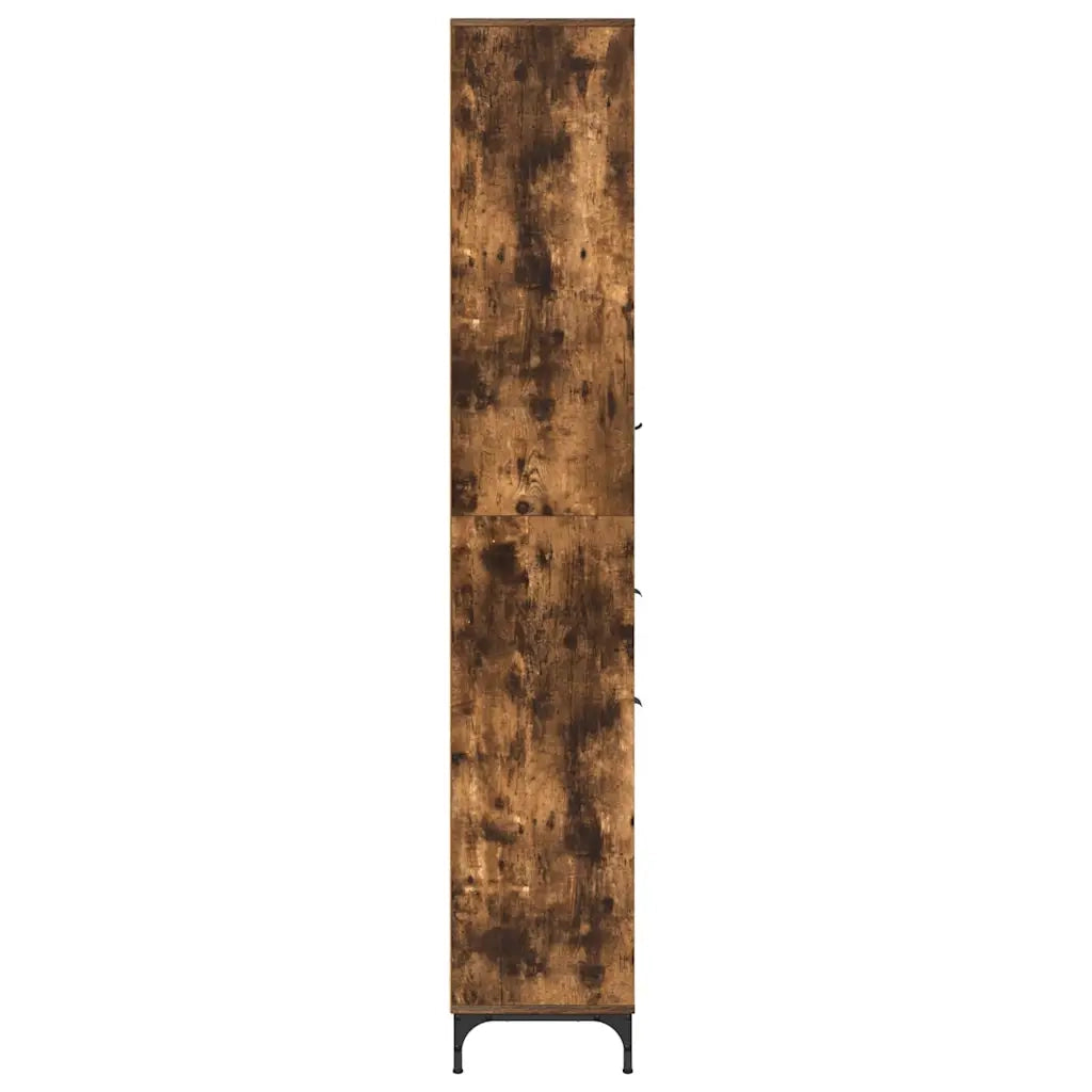 Mobile da Bagno con cassetto Rovere fumé 31,5 x 33 x 190 cm