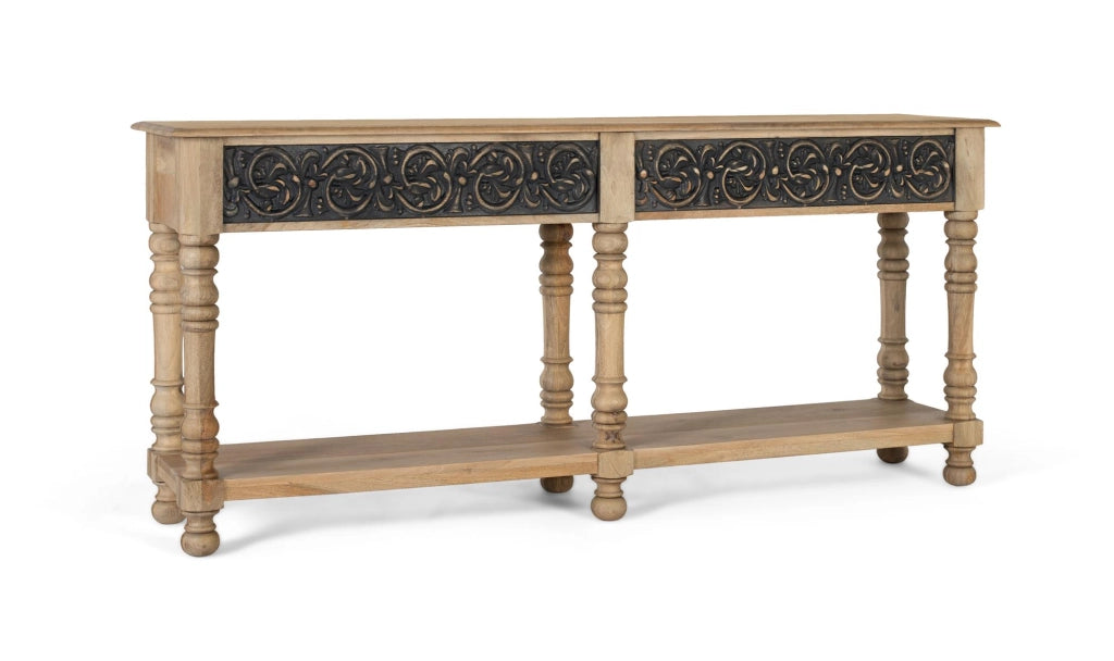 Consolle in legno di mango con design artigianale