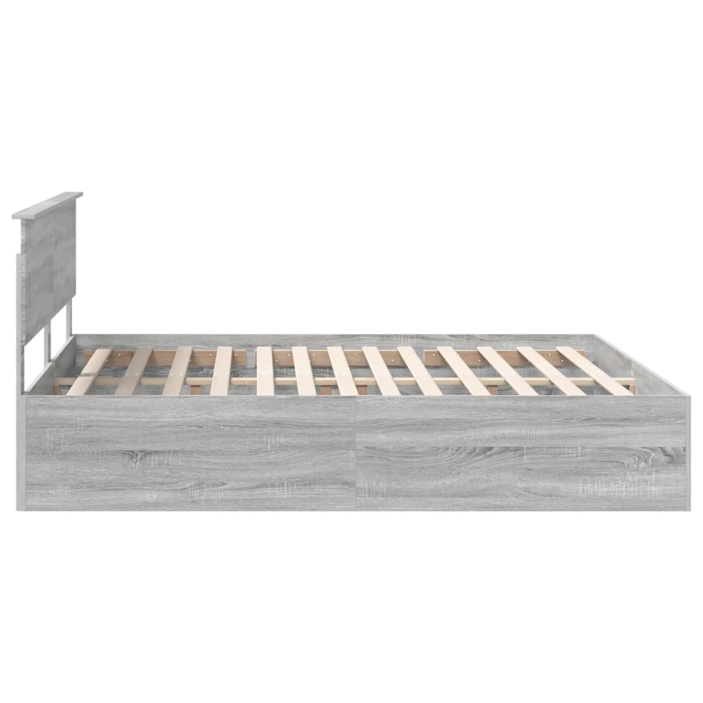 Struttura del letto con testiera Grigio Sonoma 200 x 200 cm