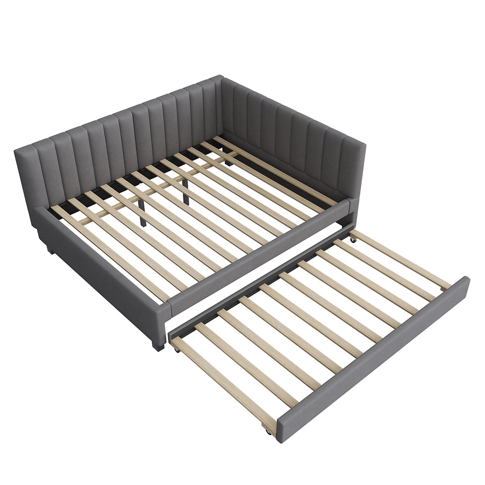 Divano letto - Xylo - 140x200 cm multifunzione velluto grigio