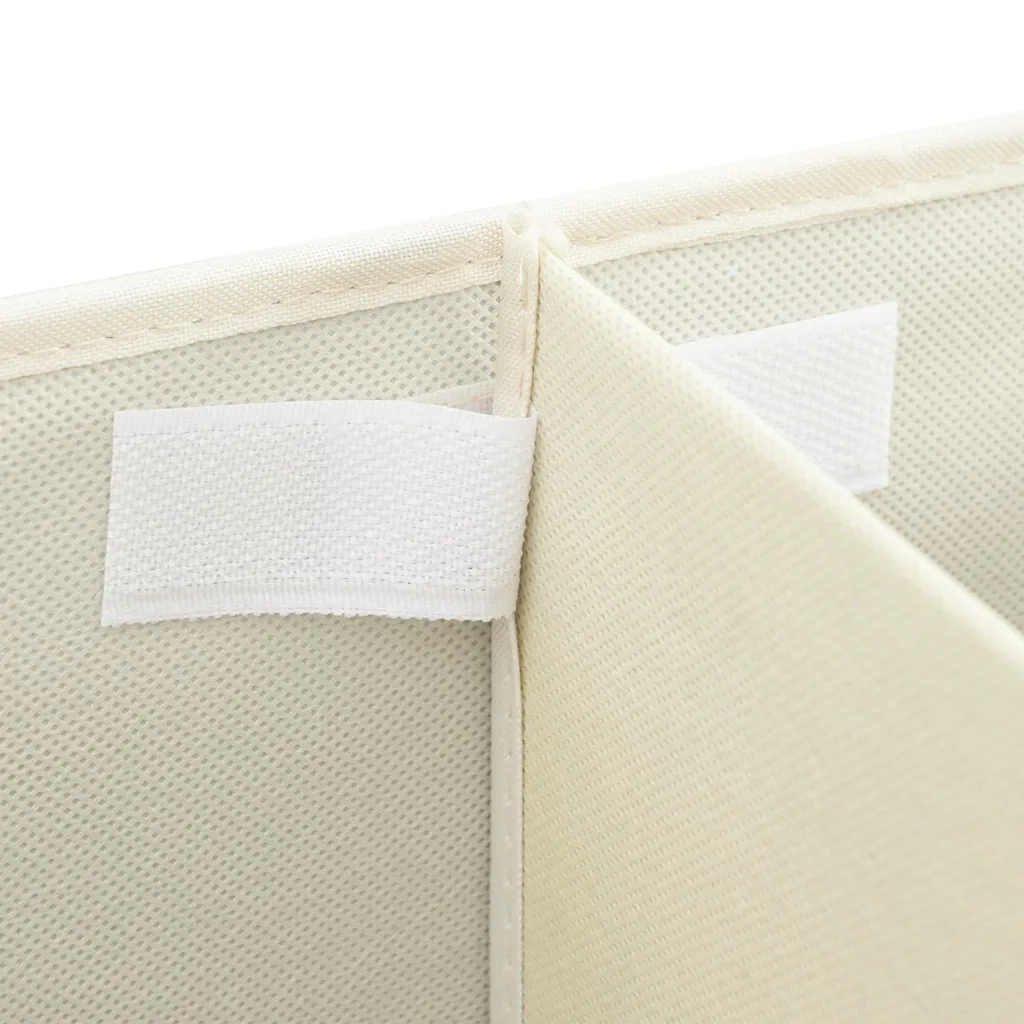 Scatola Portaoggetti in Tessuto 50x30x25 cm Crema CFW1872423