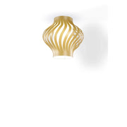 Plafoniera Moderna 1 Luce Helios In Polilux Oro H39 Made In Italy