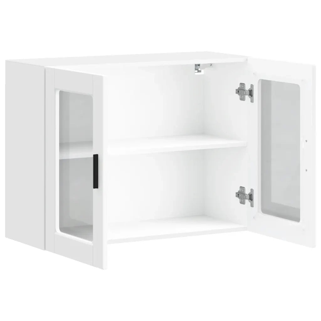 Pensile da Cucina con Porta in Vetro Porto Bianco 854087