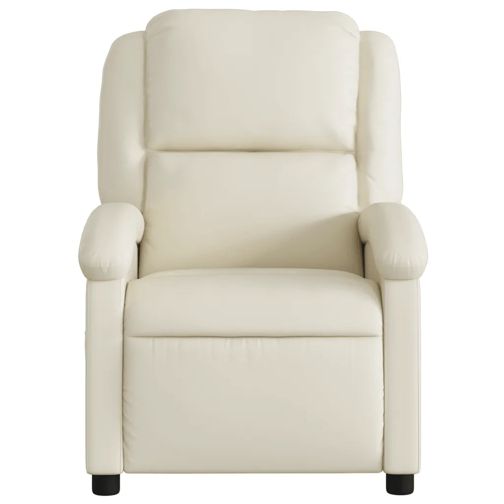Divano Sedia-Poltrona reclinabile in Similpelle Crema 714660