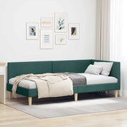 vidaXL Cornice del letto ad angolo Altro Verde scuro 80 x 200 cm