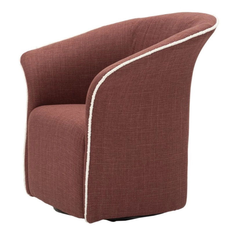 Poltrona Girevole Siena Bordeaux cm 83,5x66x80 (seduta Altezza cm 42)