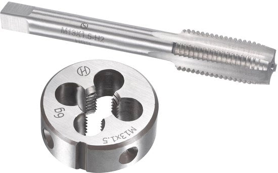 Set di attrezzi per forare M13 x 1,5 mm - Set di punzoni e matrichi pesante - Precisione di taglio - Per DIY/Professionisti - Durata prolungata - Risultati ottimali - Set di punzoni