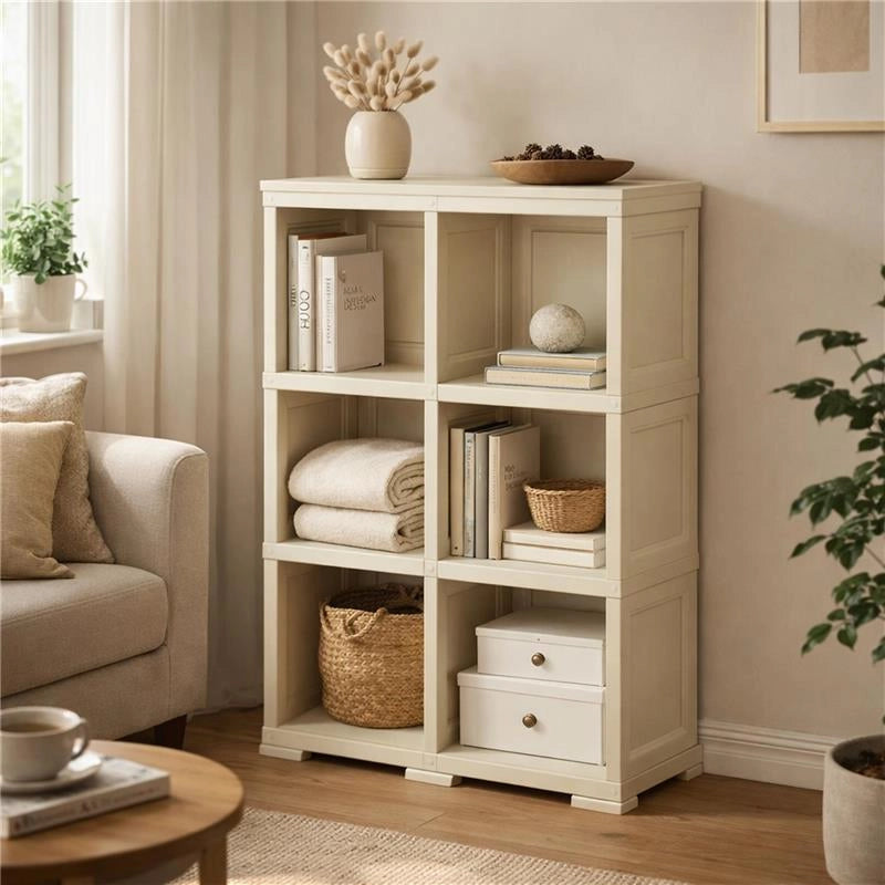 SCAFFALE 3 MODULI ANGORA 79X42,5X125 CM – LIBRERIA A VISTA SENZA ANTE PER ZONA LIVING E STUDIO