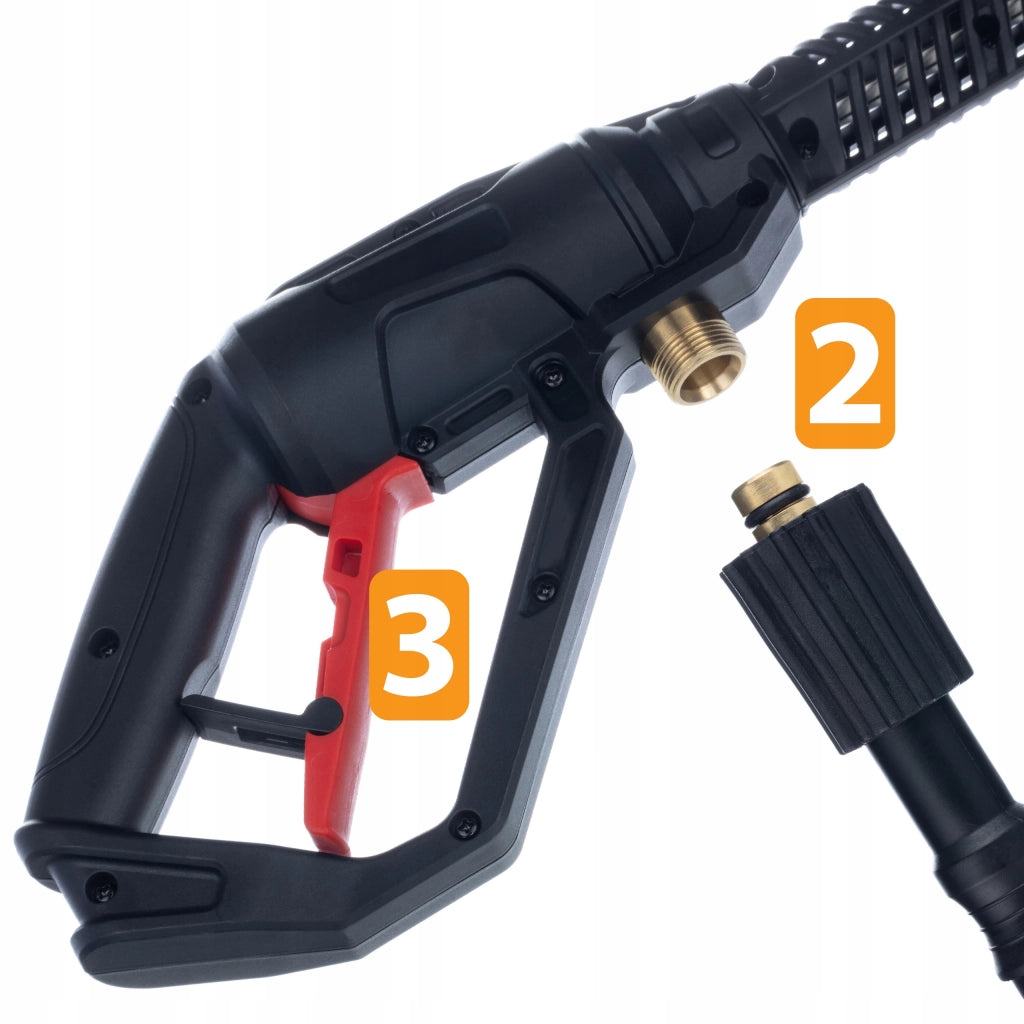 Pistola Alta Pressione Pro Clean Gun PCG1 – Set con Lancia e Schiumogeno 1000ml | 5 Ugelli | Pressione Max 4000 PSI