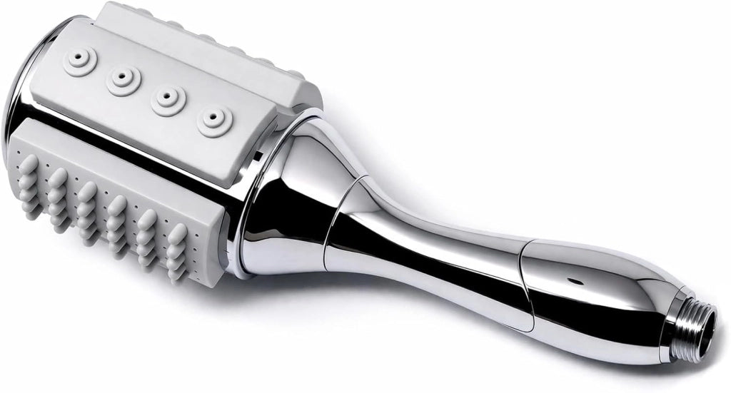 Doccetta multifunzione 4 in 1 con testa girevole, abs cromato ed erogatori anticalcare