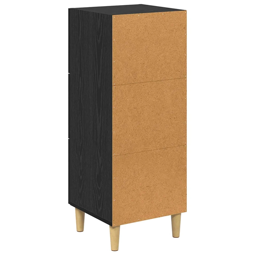 Credenza-Buffet-Armadio da cucina Rovere nero 34.5 x 34 x 90 cm Legno multistrato